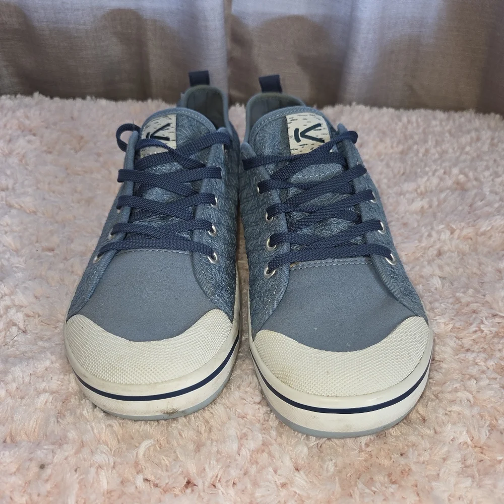 Keen Elsa Casual Blue Lace-Textured Sneakers 9.5 - Picture 6 of 12